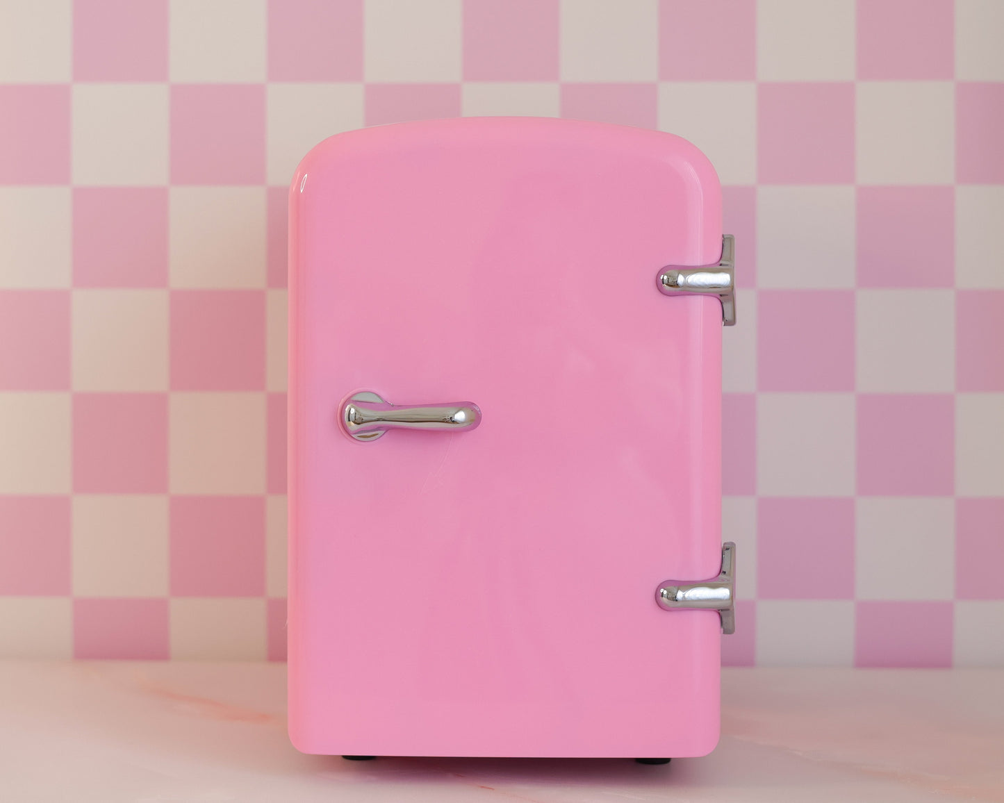 Cool Girl Fridge – pastel bubblegum pink mini skincare fridge