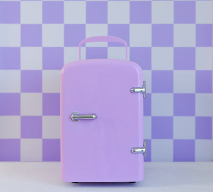 Cool Girl Fridge – pastel lilac lavender mini skincare fridge