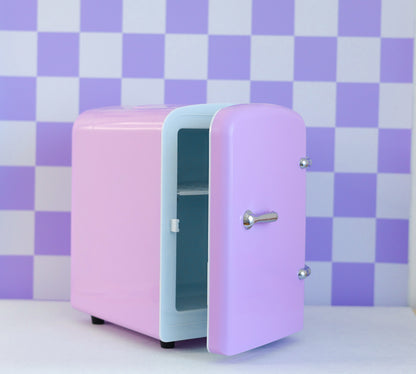 Cool Girl Fridge – pastel lilac lavender mini skincare fridge