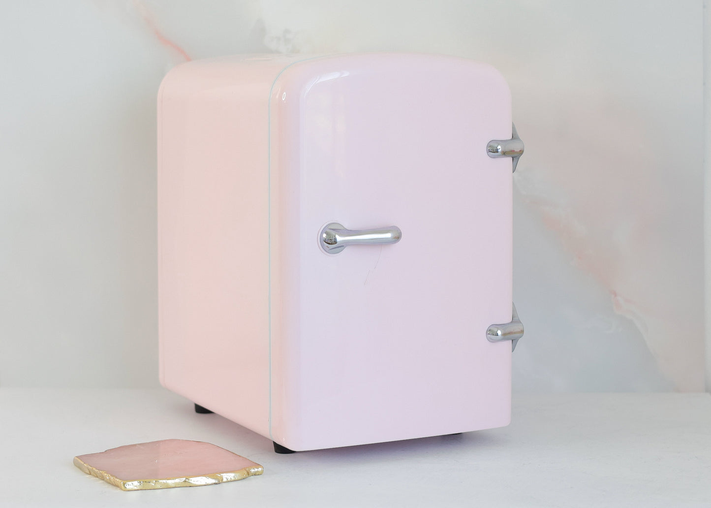Cool Girl Fridge – pastel pink mini skincare fridge